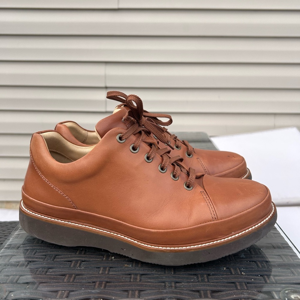 Samuel Hubbard DressFast Whiskey Tan Leather Dress Sneaker Laceup 9 Wide